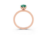 Rose gold Marquise Cut Green Sapphire Solitaire Ring with Thin Band and Prong Setting_27