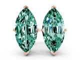 Rose gold Marquise Cut Green Sapphire Stud Earrings_24