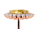 Rose gold Marquise Cut Halo Cluster Diamond Ring with Pave Band and Four-Prong Setting_17