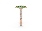 Rose gold Marquise Cut Halo Diamond Pave Band with Prong Setting_2