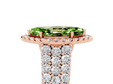 Rose gold Marquise Cut Halo Pavé Diamond Engagement Ring with Split Shank and Four-Prong Setting_5