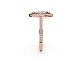 Rose gold Marquise Cut Halo Pave Split Shank Prong Setting Ring_34