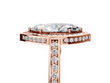 Rose gold Marquise Cut Halo Pave Split Shank Prong Setting Ring_37