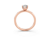 Rose gold Marquise Cut Moissanite Solitaire Ring with Thin Band and Four-Prong Setting_15
