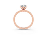 Rose gold Marquise Cut Moissanite Solitaire Ring with Thin Band and Prong Setting_27