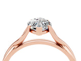Rose gold Marquise Cut Moissanite Solitaire Twist Band Prong Setting Ring_40
