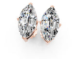 Rose gold Marquise Cut Moissanite Stud Earrings_19