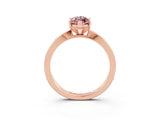 Rose gold Marquise Cut Morganite Solitaire Engagement Ring with Classic Band and Four-Prong Setting_27