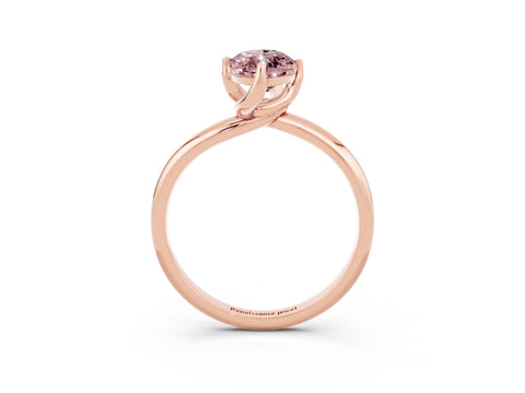 Rose gold Marquise Cut Morganite Solitaire Engagement Ring with Four-Prong Setting and Classic Band_15