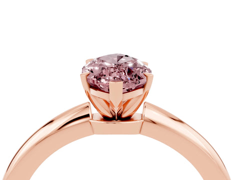 Rose gold Marquise Cut Morganite Solitaire Ring with Six-Prong Setting and Classic Band_4
