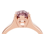 Rose gold Marquise Cut Morganite Solitaire Ring with Wide Band and Prong Setting_4