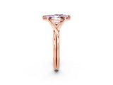 Rose gold Marquise Cut Morganite Solitaire Twist Band Prong Setting Ring_38