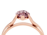 Rose gold Marquise Cut Morganite Solitaire Twist Band Prong Setting Ring_40