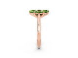 Rose gold Marquise Cut Peridot Solitaire Engagement Ring with Cathedral Setting and Four-Prong Mount_26