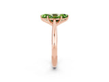 Rose gold Marquise Cut Peridot Solitaire Engagement Ring with Cathedral Setting and Four-Prong Mount_74