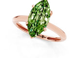 Rose gold Marquise Cut Peridot Solitaire Engagement Ring with Classic Band and Four-Prong Setting_25