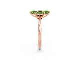 Rose gold Marquise Cut Peridot Solitaire Engagement Ring with Classic Band and Four-Prong Setting_26