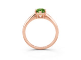 Rose gold Marquise Cut Peridot Solitaire Engagement Ring with Classic Band and Four-Prong Setting_27
