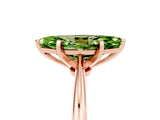 Rose gold Marquise Cut Peridot Solitaire Engagement Ring with Classic Band and Four-Prong Setting_29