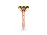 Rose gold Marquise Cut Peridot Solitaire Engagement Ring with Round Band and Four-Prong Setting_2