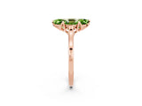 Rose gold Marquise Cut Peridot Solitaire Ring with Flower Prong Setting and Classic Band_38
