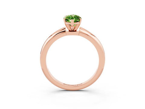 Rose gold Marquise Cut Peridot Solitaire Ring with Six-Prong Setting and Classic Band_3