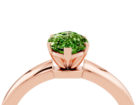 Rose gold Marquise Cut Peridot Solitaire Ring with Six-Prong Setting and Classic Band_4