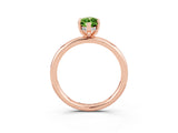 Rose gold Marquise Cut Peridot Solitaire Ring with Thin Band and Four-Prong Setting_15
