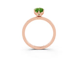 Rose gold Marquise Cut Peridot Solitaire Ring with Thin Band and Prong Setting_15