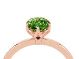 Rose gold Marquise Cut Peridot Solitaire Ring with Thin Band and Prong Setting_16