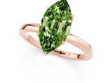 Rose gold Marquise Cut Peridot Solitaire Ring with Thin Band and Prong Setting_25