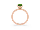 Rose gold Marquise Cut Peridot Solitaire Ring with Thin Band and Prong Setting_27