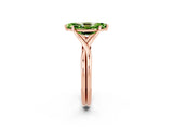 Rose gold Marquise Cut Peridot Solitaire Twist Band Prong Setting Ring_38