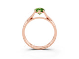 Rose gold Marquise Cut Peridot Solitaire Twist Band Prong Setting Ring_39