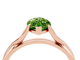 Rose gold Marquise Cut Peridot Solitaire Twist Band Prong Setting Ring_40