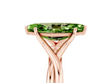 Rose gold Marquise Cut Peridot Solitaire Twist Band Prong Setting Ring_41