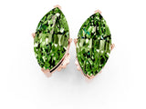 Rose gold Marquise Cut Peridot Stud Earrings_19