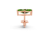 Rose gold Marquise Cut Peridot Stud Earrings_20
