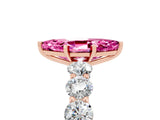 Rose gold Marquise Cut Pink Sapphire Prong Setting with Side Stones on a Pave Band_29