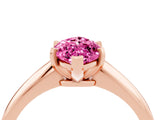 Rose gold Marquise Cut Pink Sapphire Solitaire Engagement Ring with Classic Band and Four-Prong Setting_28
