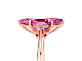 Rose gold Marquise Cut Pink Sapphire Solitaire Engagement Ring with Classic Band and Four-Prong Setting_29