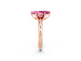 Rose gold Marquise Cut Pink Sapphire Solitaire Engagement Ring with Round Band and Four-Prong Setting_26