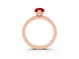 Rose gold Marquise Cut Ruby Milgrain Pavé Engagement Ring with Four-Prong Setting_3