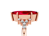 Rose gold Marquise Cut Ruby Ring with Side Stones and Four-Prong Setting_41