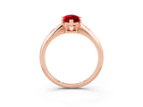 Rose gold Marquise Cut Ruby Solitaire Engagement Ring with Classic Band and Four-Prong Setting_27