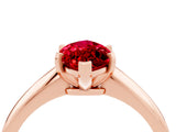 Rose gold Marquise Cut Ruby Solitaire Engagement Ring with Classic Band and Four-Prong Setting_28