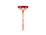 Rose gold Marquise Cut Ruby Solitaire Ring with Thin Band and Four-Prong Setting_14