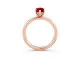 Rose gold Marquise Cut Ruby Solitaire Ring with Thin Band and Four-Prong Setting_15