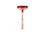 Rose gold Marquise Cut Ruby Solitaire Ring with Thin Band and Prong Setting_26