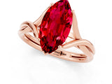Rose gold Marquise Cut Ruby Solitaire Twist Band Prong Setting Ring_37